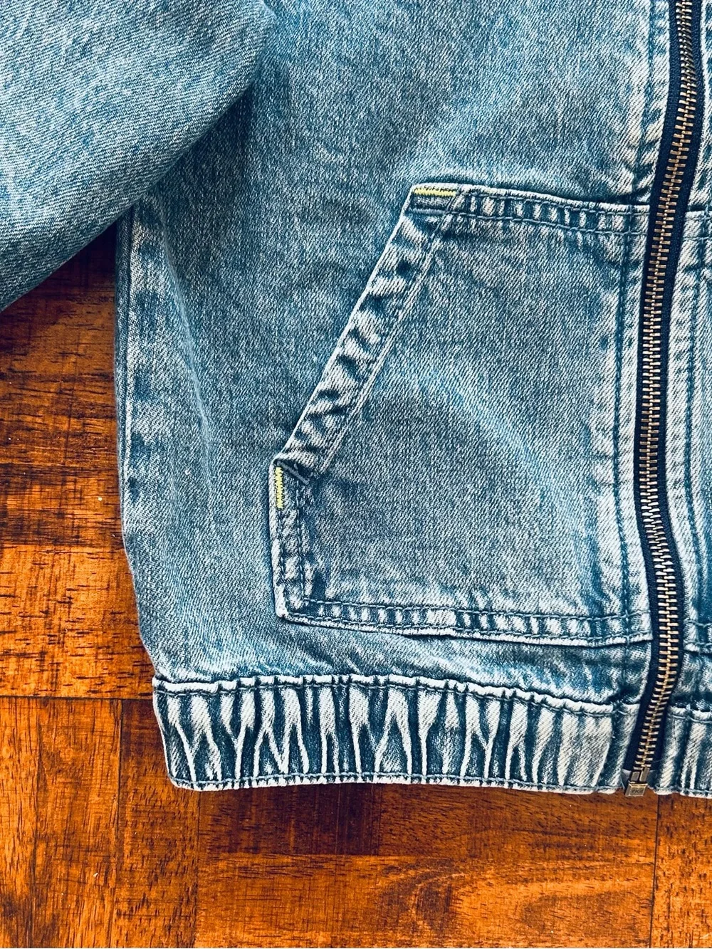 Cat & Jack Boys 4 Years Denim Jacket with Cream Hood
